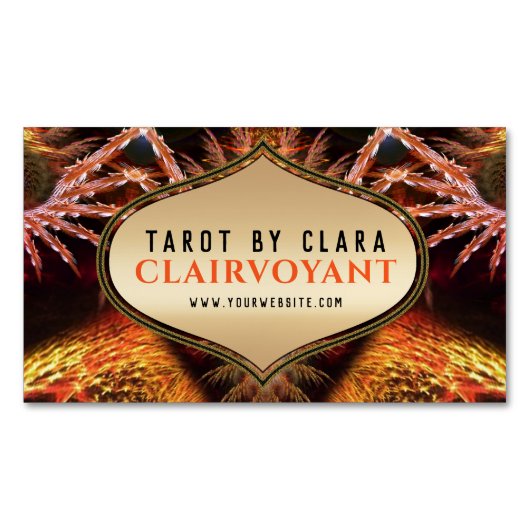 Goddess Temple Fractal Fantasy 01 Magnetisch Visitekaartje (Voorkant)