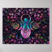 Goddess Triple moon met tris Poster (Voorkant)