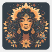 Goddess Vierkante Sticker (Voorkant)