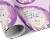 Goddess Zen Spiritueel Meditation Paars Cadeaupapier (Rol Hoek)