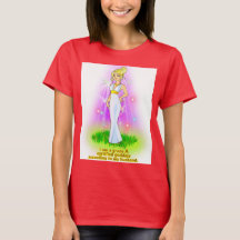 Goddess Zwangerschaps T-shirt (blond haar)