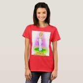 Goddess Zwangerschaps T-shirt (blond haar) (Voorkant volledig)