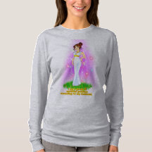 Goddess Zwangerschaps T-shirt (bruin haar)