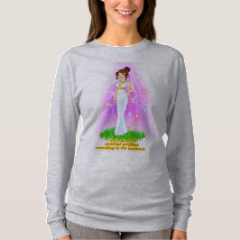 Goddess Zwangerschaps T-shirt (bruin haar)