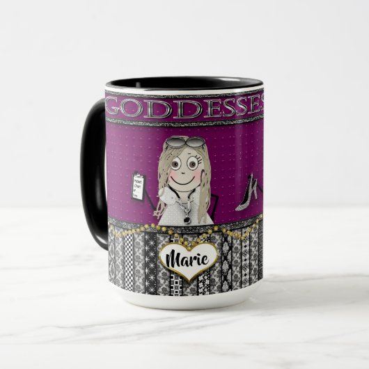 GODDESSEN REGLE -TWEE VRIENDINNEN -Zuster/HELLEN Mok (Voorkant links)