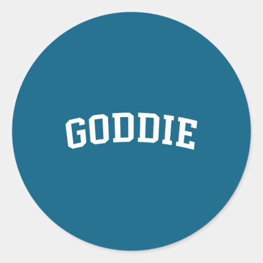 Goddie Ronde Sticker (Voorkant)