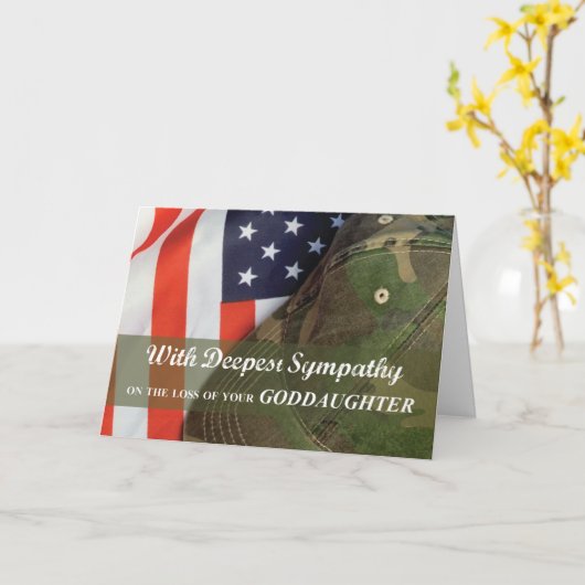 Goddochter Army Militaire Soldaat Sympathie Pet Kaart (Gele Bloem)