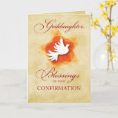 Goddochter, Bevestiging Gefeliciteerd Dove Kaart (Gele Bloem)