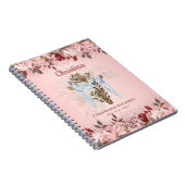 Goddochter BEVESTIGING Rozegoud Bloemen Roze Niet Notitieboek (Rechterzijde)