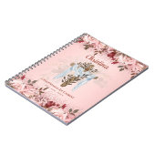 Goddochter BEVESTIGING Rozegoud Bloemen Roze Niet Notitieboek (Linkerzijde)