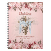 Goddochter BEVESTIGING Rozegoud Bloemen Roze Niet Notitieboek (Voorkant)