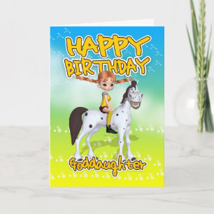 Goddochter Birthday Card - Cutie Pie Long Stockin Kaart