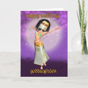 Goddochter Birthday Card met Cute Dancer Kaart