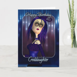 Goddochter Birthday Card - Moonies Cute Rag Doll Kaart