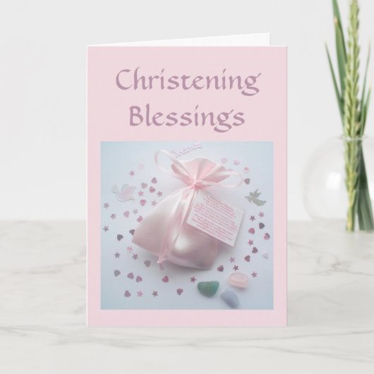 Goddochter Christening Blessings Kaart (Voorkant)