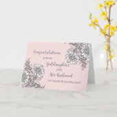 Goddochter & echtgenoot trouwdag Gefeliciteerd Kaart (Gele Bloem)