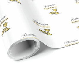 Goddochter eerste communie kelk cadeaupapier