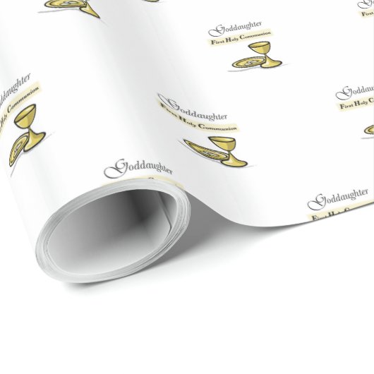 Goddochter eerste communie kelk cadeaupapier (Rol Hoek)