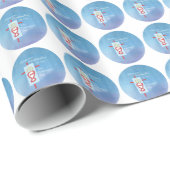 Goddochter, Eerste Heilige Communie, Turquoise Cadeaupapier (Rol Hoek)