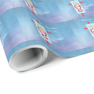 Goddochter, Eerste Heilige Communie, Turquoise Cadeaupapier