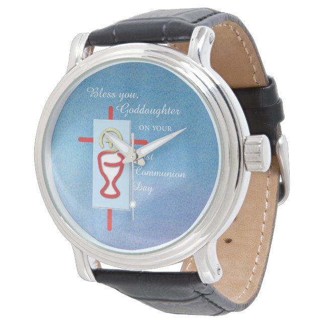 Goddochter, Eerste Heilige Communie, Turquoise Horloge (Gekanteld)