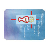 Goddochter, Eerste Heilige Communie, Turquoise Magneet (Horizontaal)