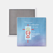 Goddochter, Eerste Heilige Communie, Turquoise Magneet (Voorkant / Achterkant)