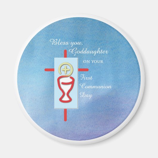 Goddochter, Eerste Heilige Communie, Turquoise Magneet (Voorkant)