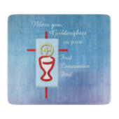 Goddochter, Eerste Heilige Communie, Turquoise Snijplank (Voorkant)