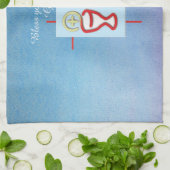 Goddochter, Eerste Heilige Communie, Turquoise Theedoek (Gevouwen)