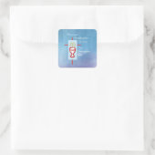 Goddochter, Eerste Heilige Communie, Turquoise Vierkante Sticker (Tas)