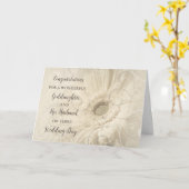 Goddochter en haar man Gefeliciteerd Kaart (Gele Bloem)