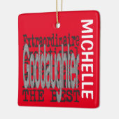 Goddochter Extraordinaire CUSTOM Keramisch Ornament (Links)