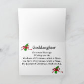 Goddochter Feestdagen Kaart (Binnen)