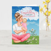 Goddochter feliciteert First Baby Girl Kaart (Gele Bloem)