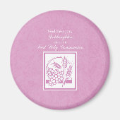 Goddochter First Commune, Roze Magneet (Voorkant)