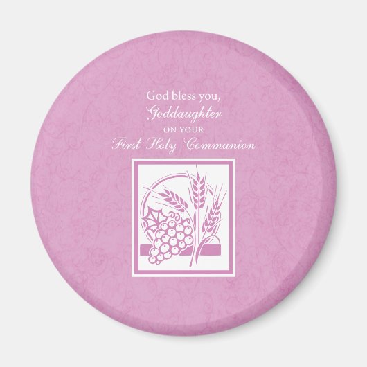 Goddochter First Commune, Roze Magneet (Voorkant)