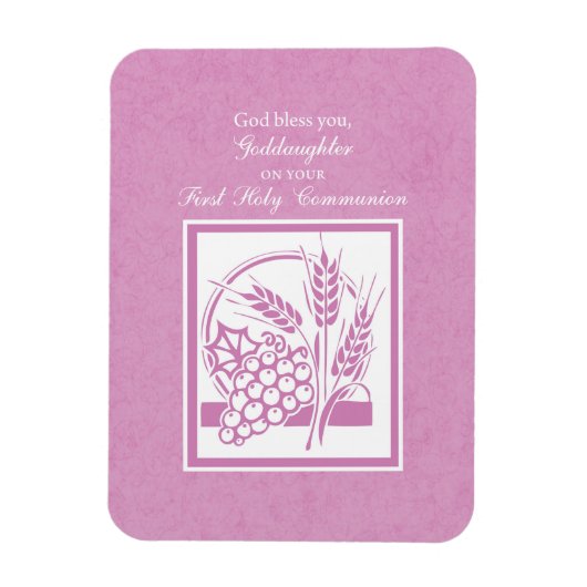 Goddochter First Commune, Roze Magneet (Verticaal)