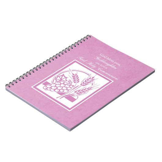 Goddochter First Commune, Roze Notitieboek (Linkerzijde)