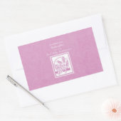 Goddochter First Commune, Roze Rechthoekige Sticker (Envelop)