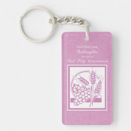 Goddochter First Commune, Roze Sleutelhanger