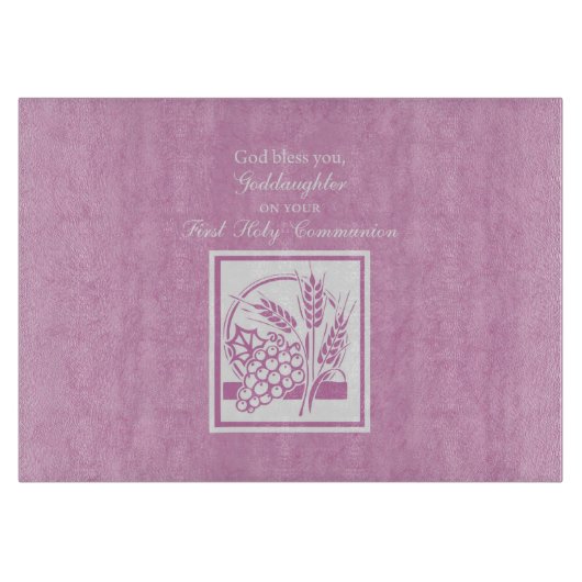 Goddochter First Commune, Roze Snijplank (Voorkant)