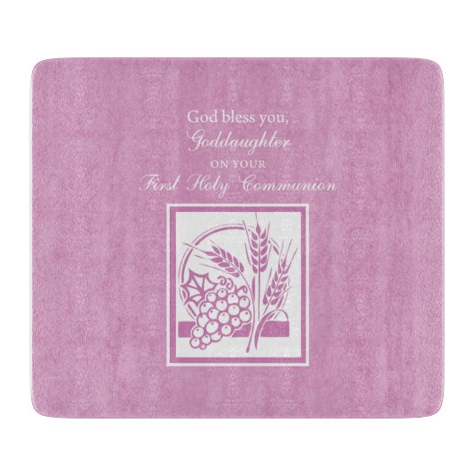 Goddochter First Commune, Roze Snijplank (Voorkant)