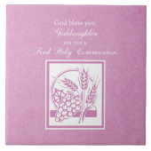 Goddochter First Commune, Roze Tegeltje (Voorkant)
