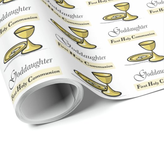 , Goddochter First Communion Chalice Cadeaupapier (Rol Hoek)