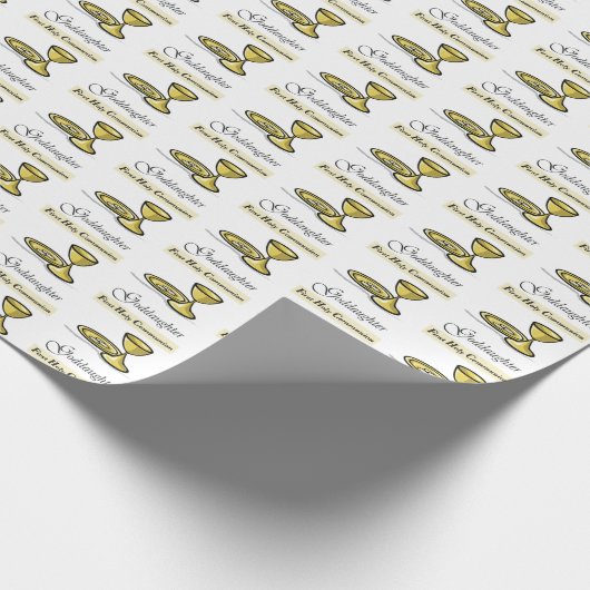 , Goddochter First Communion Chalice Cadeaupapier (Hoek)