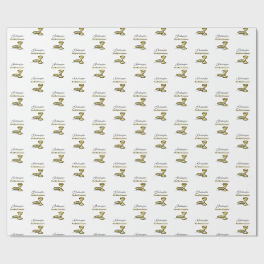 , Goddochter First Communion Chalice Cadeaupapier (Vlak)
