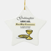 , Goddochter First Communion Chalice Keramisch Ornament (Voorkant)