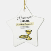 , Goddochter First Communion Chalice Keramisch Ornament (Links)