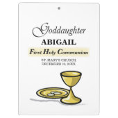 , Goddochter First Communion Chalice Klembord (Achterkant)